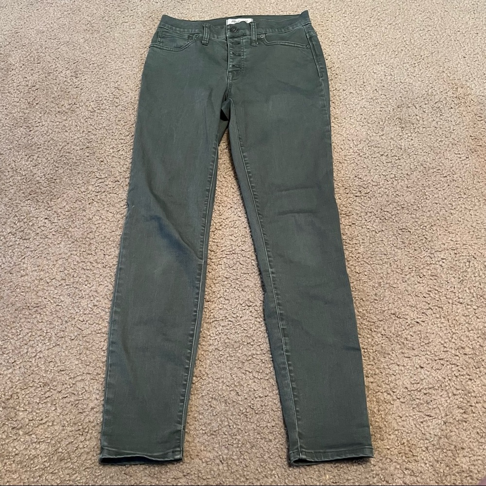 Madewell Olive Green Skinny Jeans - Picture 2 of 5
